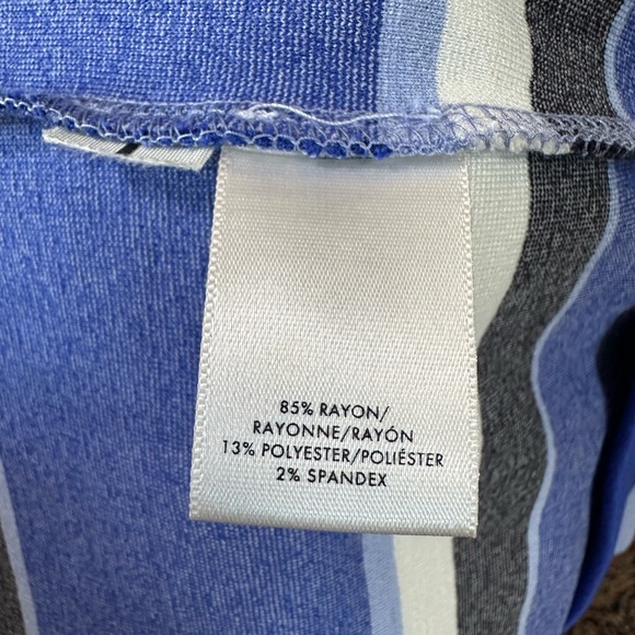 Ann Taylor NWOT Blue & Cream Stripes Knit Skirt - Picture 11 of 12